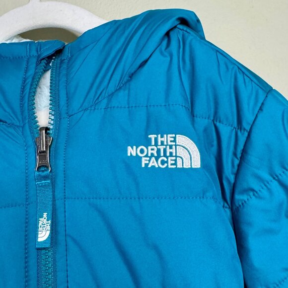 THE NORTH FACE MossBud Swirl Reversible Coat Girls M 10-12 Parka Winter Jacket - Picture 4 of 14